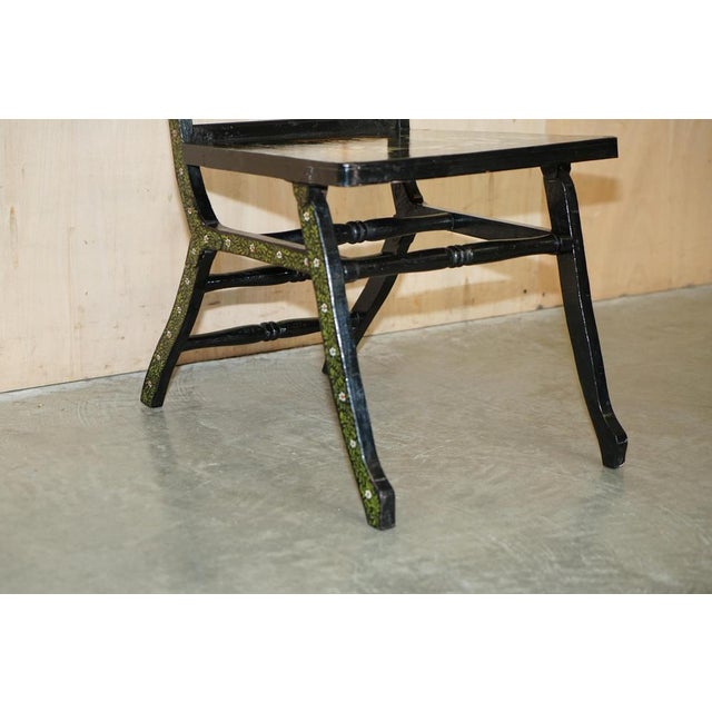 Set of Antique Indian Chinoiserie Campaign Folding Chairs For Sale - Image 10 of 18