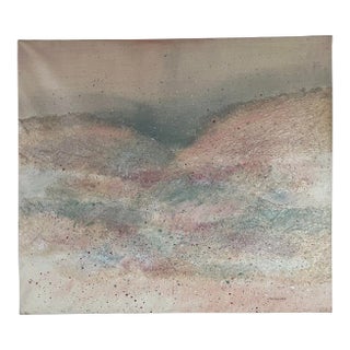 1980s Christine E. Alfery Original Mixed Media Expressionist Abstract Painting For Sale