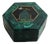 Hexagonal Malachite Box and Lid with Cloisonné Decoration For Sale