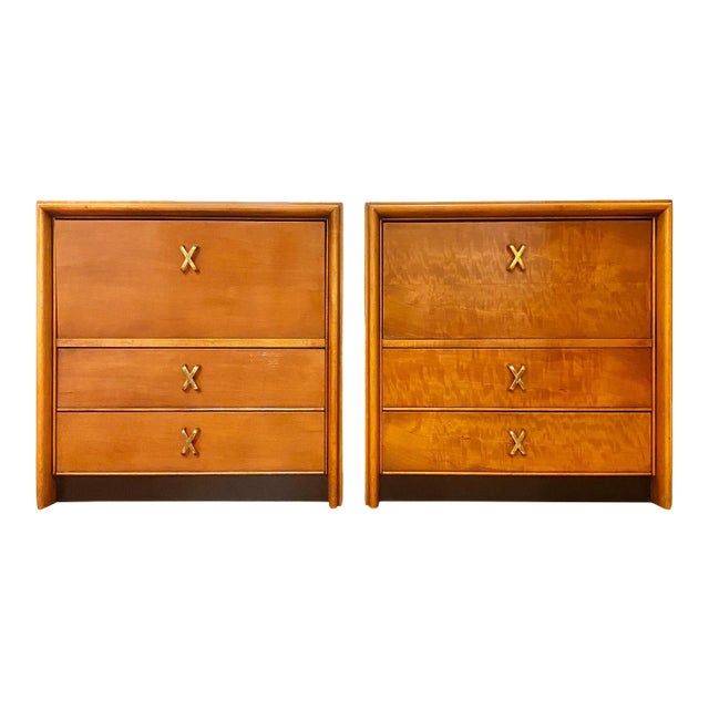 Paul Frankl Johnson Furniture Company Bedside Tables, a Pair For Sale