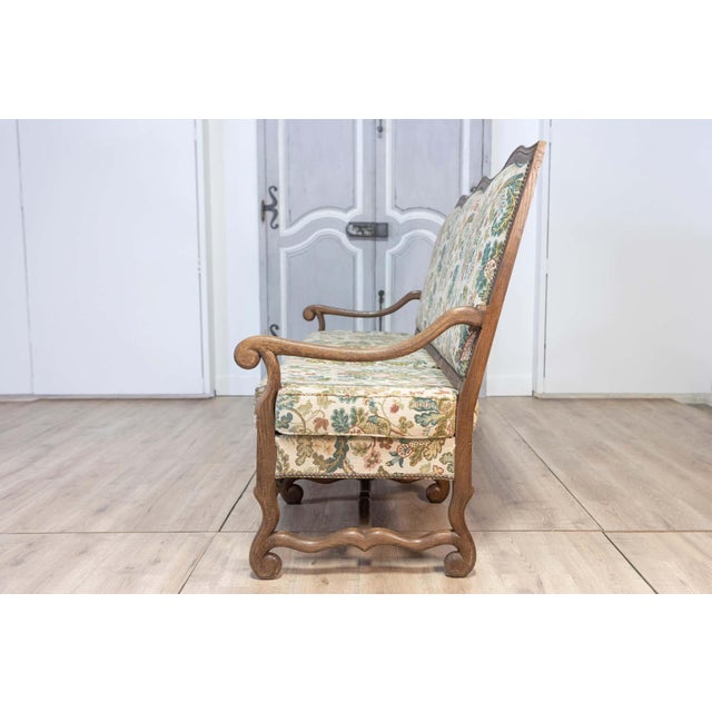 20th Century French Mutton Leg Walnut Sofa For Sale - Image 9 of 11