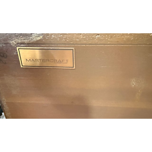 Vintage Mastercraft Grand Rapids Brass-Banded Walnut Nightstand / End Table, 1970s For Sale - Image 15 of 15
