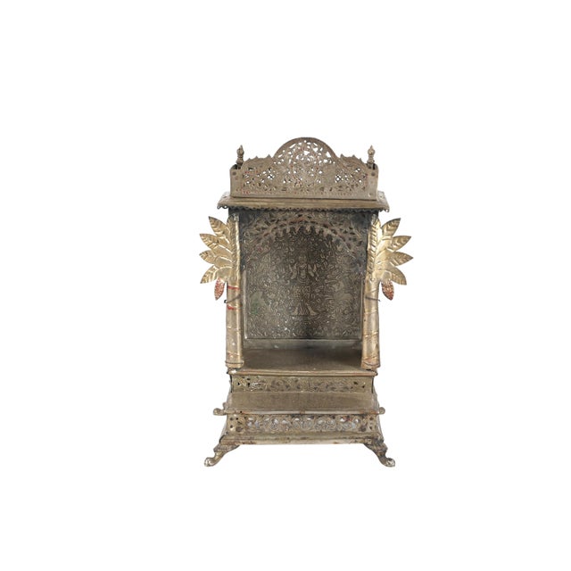 Indian Vintage Indian Brass Mandir or Home Temple For Sale - Image 3 of 4