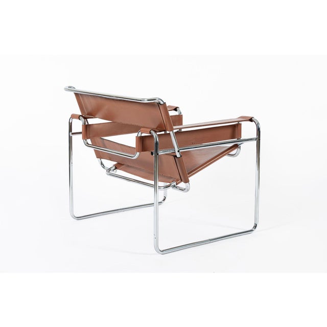 1960s Mid Century Wassily Brown Lounge Chair by Marcel Breuer for Gavina For Sale - Image 5 of 15