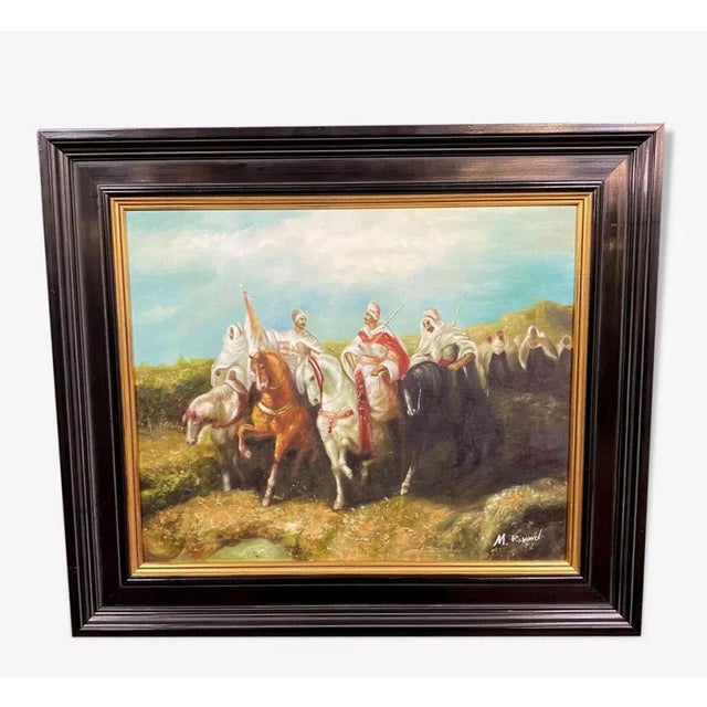 Martine Rivart, the Desert Riders, 1950s, Oil on Canvas For Sale - Image 6 of 6