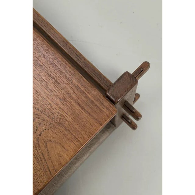 Animal Skin Brutalist Coffee Table with Magazine Holder For Sale - Image 7 of 11