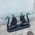 This Art Deco carved and painted swan console makes a graceful sculptural statement. Two hand-carved swans face outward on...
