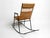 Mid-Century Modern Mid-Century Modern Rocking Chair in Black Painted Metal and Rattan, 1950s For Sale - Image 3 of 18