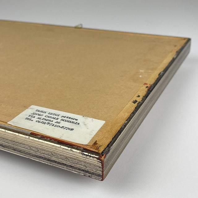 Luigi Targa, Venetian Lagoon in the Heavenly Glare, Padua, Italy, 1970s, Oil on Canvas, Framed For Sale - Image 11 of 13