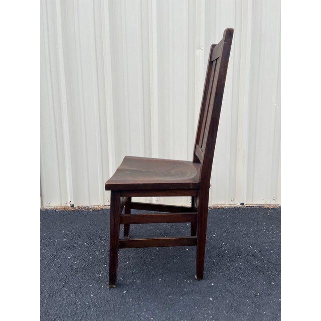 Early 20th C. Stickley Bros. Arts & Crafts Quartersawn Oak Chair For Sale - Image 12 of 12