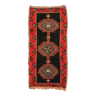 Vintage Decorative Mini Turkish Rug For Sale