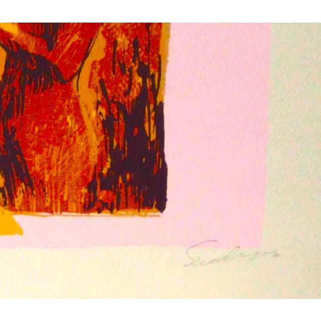 Woman in Pink - Original Lithograph by Nicola Simbari - 1976 1976 For Sale - Image 4 of 5