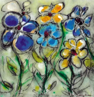 Modern Chic Floral "Butter Flowers" Print