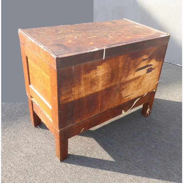 Antique Industrial Rustic Six Drawer Card Catalog File Cabinet