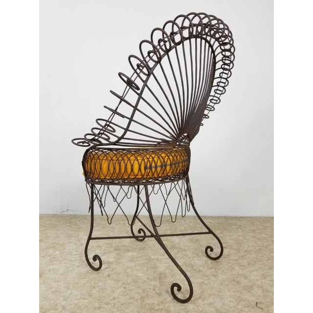 1960s Mid Century Wrought Iron Peacock Chairs Set of 4 Chairish
