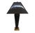 Contemporary 1990s Frederick Cooper Black Enamel Table Lamp – Brass Base, Finial & Shade – Sculptural Modern Classic For Sale - Image 3 of 17