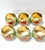 Vintage Asian Lacquered Brass Floral Napkin Rings, Hand-Painted Mint Green - Set of 6 For Sale - Image 4 of 5