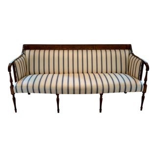 1990s Hickory Manufacturing Company Southwood Reproduction Sheraton Style Sofa For Sale