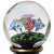 Late 20th Century Murano Millefiori Wild Flowers With Painted Pedestal Base Italian Art Glass Vintage Paperweight For Sale - Image 5 of 7