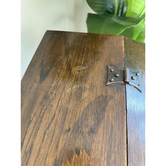 Antique Carved Oak Bible Box on Stand, Early 18th Century For Sale - Image 13 of 14