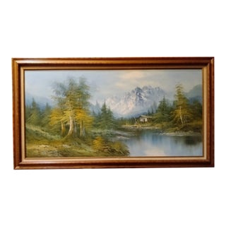 1980s Willi Bauer Large Impressionst Painting For Sale