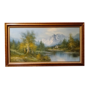 1980s Willi Bauer Large Impressionst Painting