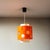 Plastic Space Age Hanging Lamp with Orange and White Lampshade, 1970s For Sale - Image 7 of 11