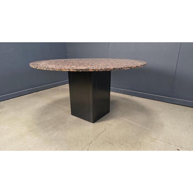 Vintage Granite Round Center Table, 1970s For Sale - Image 4 of 15