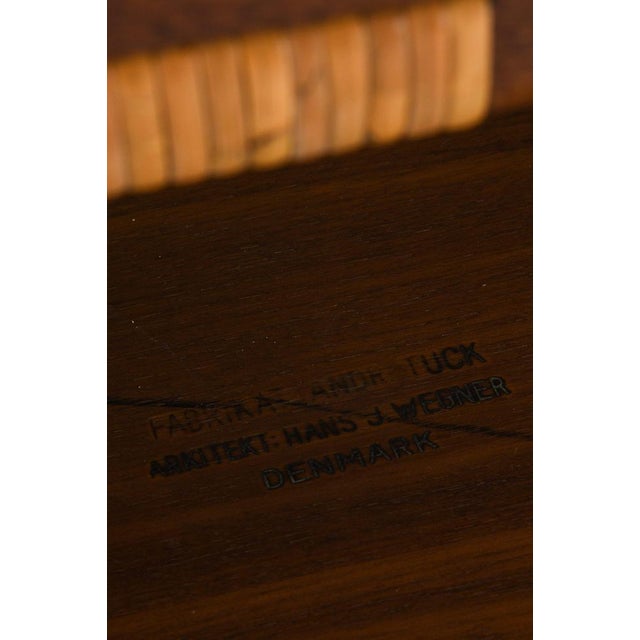 Coffee Table in Teak with Oak and Woven Cane by Hans Wegner, 1950s For Sale - Image 6 of 7