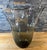 Casamotion Smokey Gray Art Glass Vase With Swirl Design and Ruffled Lip For Sale - Image 10 of 12