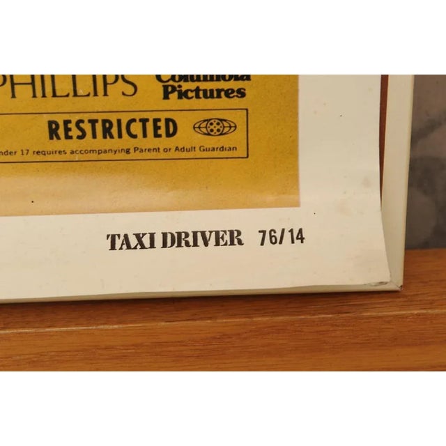 Paper Taxi Driver Movie Poster by Paul Schrader, 1970s For Sale - Image 7 of 8