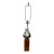 Mid-Century Modern Sculptural Chrome and Walnut Table Lamp, 1970s For Sale