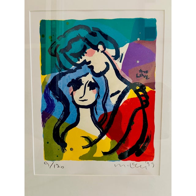 1999 Michael Leu Signed and Numbered Limited Edition "The Love" - Original Serigraph For Sale - Image 9 of 9