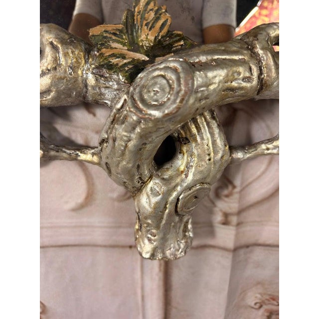 Pair of Italian Baroque Wall Mirrors, Hand-Carved Wood, Circa 1960s For Sale - Image 9 of 16