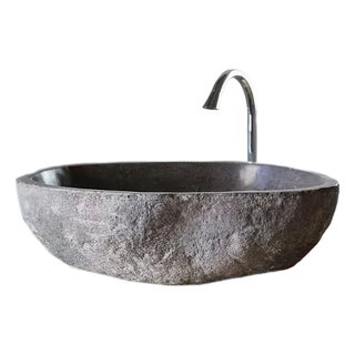 Natural River Stone Sink – Vessel Bowl Vanity | 15 – 18 In For Sale