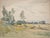 René Leverd, Fields at Rest, Watercolor For Sale - Image 3 of 7