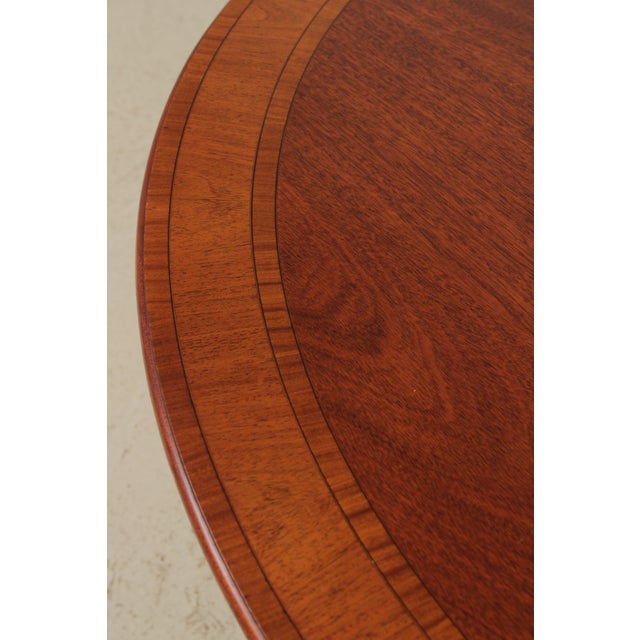 Brown William Tillman English Round Mahogany Tilt Dining Room Table For Sale - Image 8 of 16
