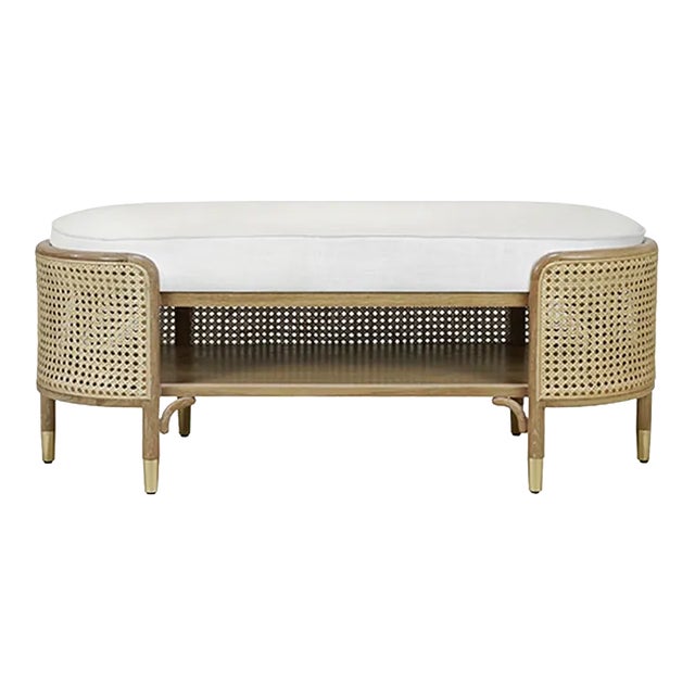 Matthew Izzo Home Beale Cane Bench For Sale
