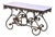 Late 20th Century French Iron and Brass Pastry Table With Carrara Marble Top For Sale
