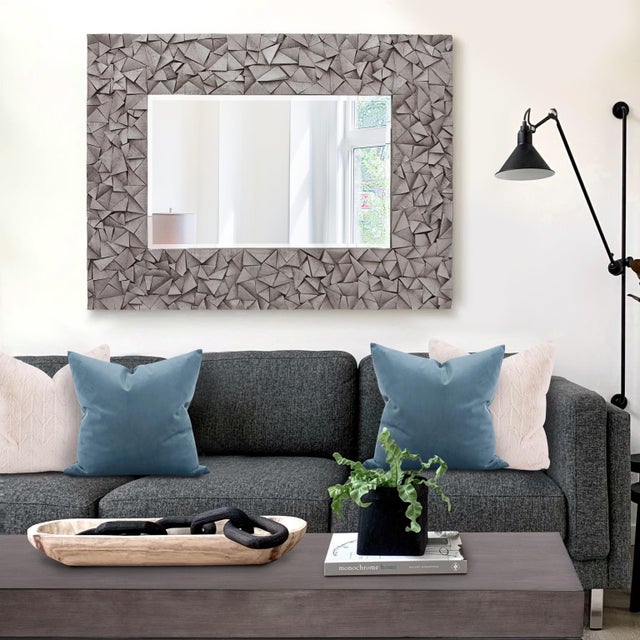 Wood Pablo Rectangular Mirror For Sale - Image 7 of 8