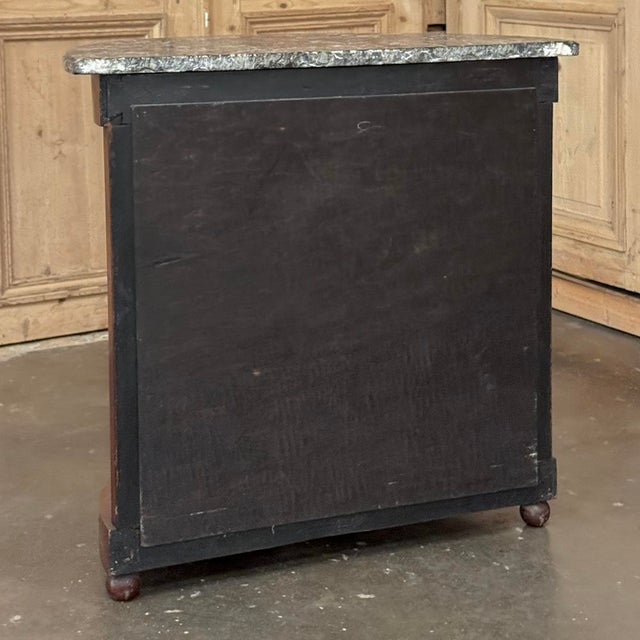 Empire Demilune Lyre Console in Mahogany With St. Anne Marble Top For Sale - Image 18 of 18