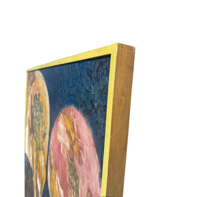 1960s Vintage Mid Century Modern Oil Painting on Canvas by Gloria Cornelius Framed For Sale - Image 4 of 9