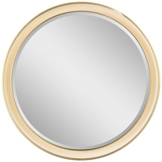 Thomas O'Brien for Visual Comfort Signature Tricia 24" Illuminated Round Mirror in Hand-Rubbed Antique Brass For Sale