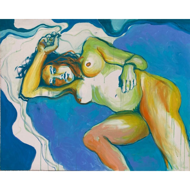Celia Guibbert, Nude Blue Is the Warmest Color, 2000s, Painting on Canvas For Sale - Image 14 of 14
