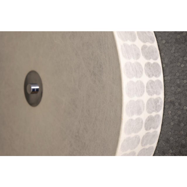 Large Mid-Century Modern Round White Cocoon Flush Mount from Goldkant Leuchten, 1960s For Sale - Image 11 of 18