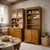 1990s Pair of Cottage Style Oak Hutch Cabinets With Glass Doors For Sale - Image 18 of 18