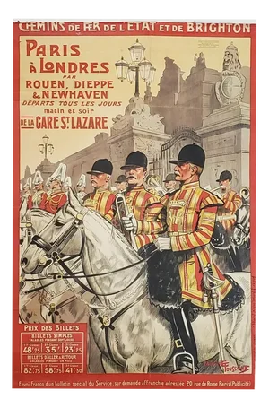 Original Railways Poster after Maurice Toussaint, 1900