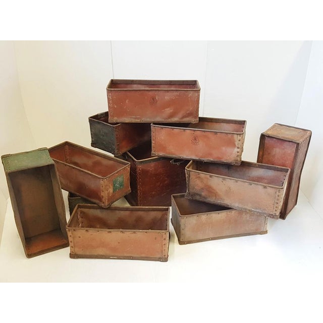 Industrial Storage Crates, Loos, France, 1950s, Set of 11 For Sale - Image 9 of 12