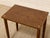 Vintage Mid-Century Modern Wood Side Table With Brass Corner Accents For Sale In Los Angeles - Image 6 of 8