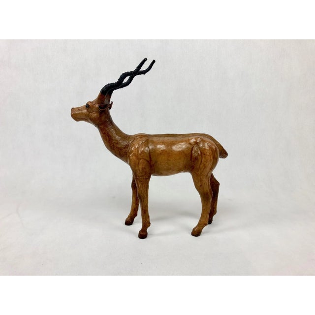 Vintage Leather Antelope Figure, 1960s For Sale - Image 9 of 10